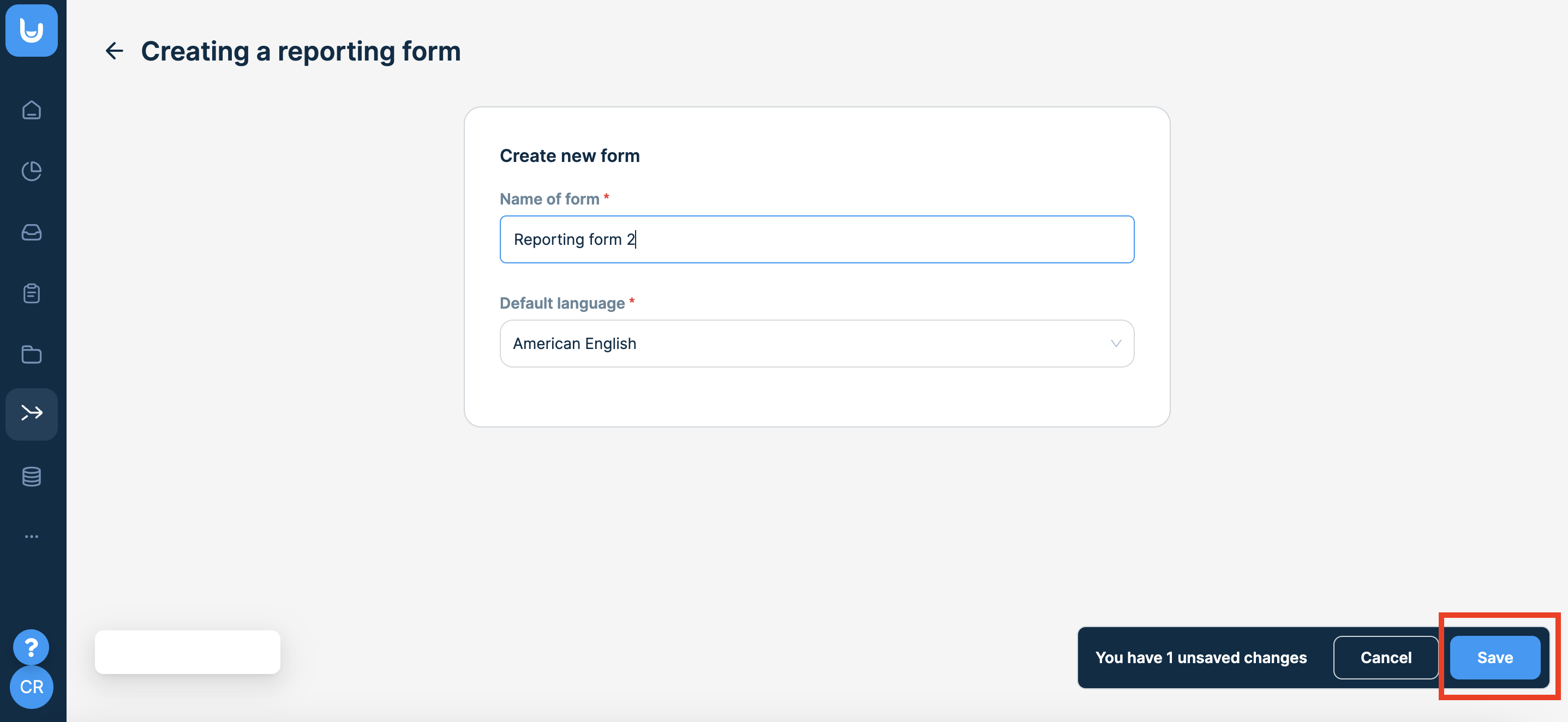 Update New Form How to create a form