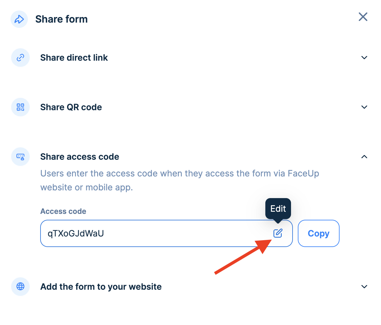 Access code